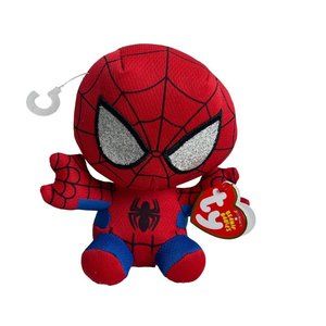 TY Beanie Babies 6" Marvel SPIDERMAN Plush Collectible Doll Spiderman NEW